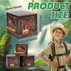 6 Pcs Dinosaur Party Decorations 12 x 12 x 12 Inch Dinosaur Theme Boxes Decor…