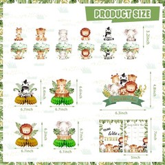 Young Wild and Three Birthday Decorations for Boys Girls, 157 Pcs Jungle Safa…