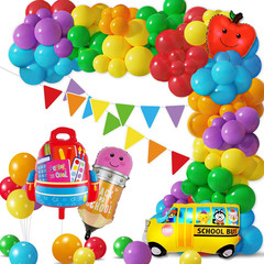 Back to School Balloons Garland Arch Kit Decorations – Welcome First Day of Scho