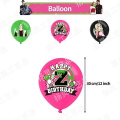 Zombie High 4 Birthday Party Decor Supplies Balloons Banner Cake Toppers Kids