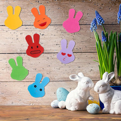 72Pcs Bunny Rabbit Cutouts Paper Bunnies 6 Inch Bunny Shaped Card Cut Outs Large
