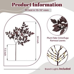 IGERI Faux Fall Stems for Vases Realistic Maple Leaves Branches 24 in, 6 Pack