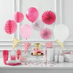 Pink and Gold Party Decorations Kit 36Pcs Way to Celebrate Birthday Baby Shower
