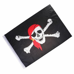 Pirate Bandana Skull Crossbone Jolly Roger Banner Halloween Party Decor Flag