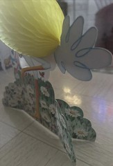 Vintage Baby Shower Decorations Stork “Special Delivery” Baby Yellow Honeycomb