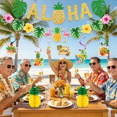 Hawaiian Party Decorations, Luau Party Decorations Include Hawaiian Themed Ba…