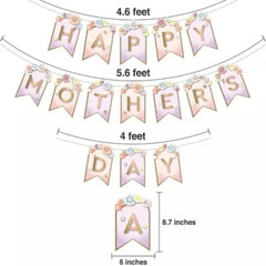 Happy Mother’s Day Banner Floral Pastels USA Seller