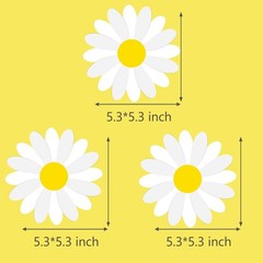 White Daisy Flower Table Centerpiece Sticks Groovy Hippie Party Decor 12 PCS