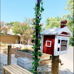 CISDUEO 2 Pcs Artificial Vines Silk Morning Glory for Outdoor Purple
