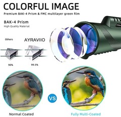 Birthday Gifts for Men Dad Him Husband Teen, 10×42 Compact Monocular Telescop…