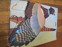 26″ Flying Pheasant Thanksgiving Autumn Honeycomb Decoration 1979 Eureka NOS