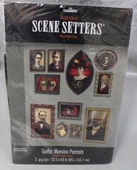 Scene Setters Gothic Mansion Portraits Halloween Hallway Decorations Prop Kit