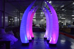 Inflatable LED Tusk Decoration Lighting Ivory Pillar for Advertising Stage Event