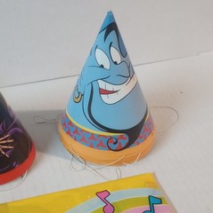 Muppets Inc. & Lyons Group Cartoon Birthday Hats, Party Backdrop, vintage 1990s