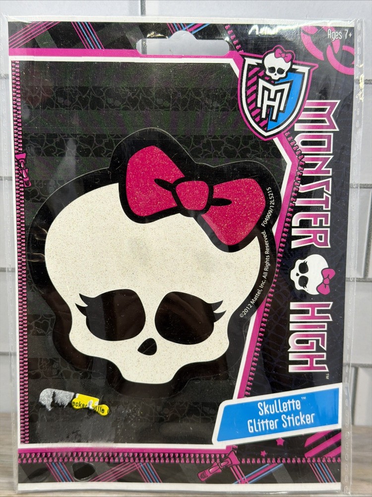 Monster High Skullette Glitter Sticker 4″ Mattel New