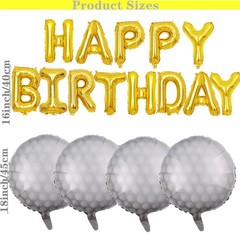 Golf Birthday Party Decorations Happy Birthday Letter Balloons Banner Men Boy…