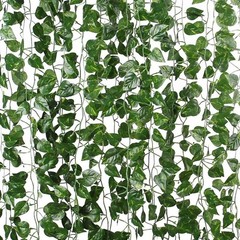 ZWYOQI 84 feet Artificial Vines Greenery Garland Fake Scindapsus/12 Strands