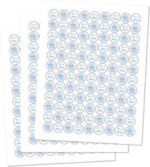 RokAPary 324 Blue Elephant Its a Boy Baby Shower Favors Stickers for Baby Shower