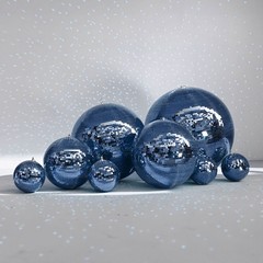 AplusChoice 8PCS Sapphire Blue Disco Ball Set 7″/12″/16″/20″/24″ for Event Party