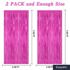 Rose Red Foil Curtain Streamer 2 Pack Party Backdrop Valentine’s