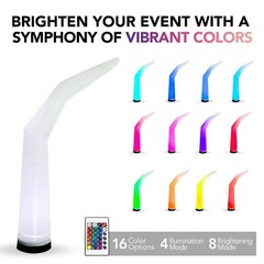 12ft Inflatable color-changing light-up Long horn shaped column decor