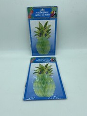 Luau-Themed Honeycomb Pineapple Centerpiece 12 “ X2. Tropical Hawaii New *12