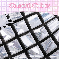 2 Pack Disco Tablecloth Party Decorations, Holographic Silver Glitter Plastic Ta