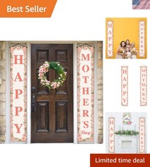 Elegant Pink Rose Floral Banner for Mother’s Day – Ideal for Parties and Decor