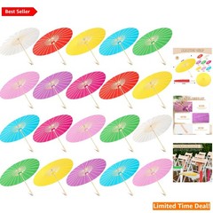 Paper Parasol Umbrellas for Weddings and Events 23.6 Inches Multicolor Sturdy…