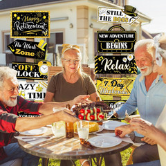 Retirement Party Decorations 20 Pieces Happy Retirement Party Signs for Black an