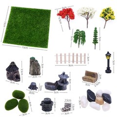 26PCS Miniature Accessories for Dollhouses for zen Gardens and Creative Displays