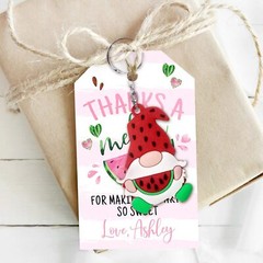 24 Pack Watermelon Gnome Keychains Watermelon Party Favors for One in a Melon…
