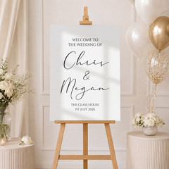 Personalised Wedding Welcome Sign | Custom Wedding Board, Wedding Signage
