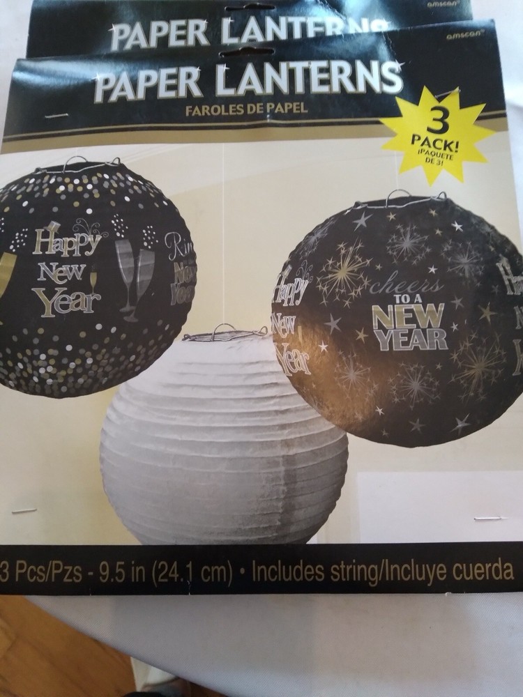 CR24 Happy New Years Paper Lanterns- 3 Pack