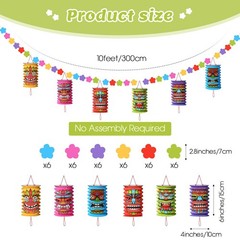 2 Pcs Hawaiian Luau Party Decorations 10 ft 10 feet, As Shown in the Pictures