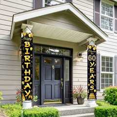 60th Birthday Party Banner Decorations for Women Men 60 Year Old Door Banners Si