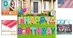 Delightful 16-Piece Birthday Yard Sign Set – Easy Install Outdoor Decorations