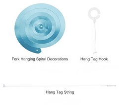 30 Blue Party Hanging Swirl Streamer Decorations & Plastic Connects~FREE SHIP!
