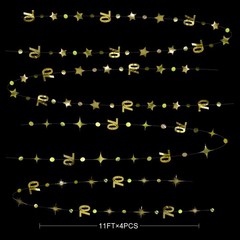 Gold 70th Birthday Decorations Number 70 Circle Dot Twinkle 4 piece set,