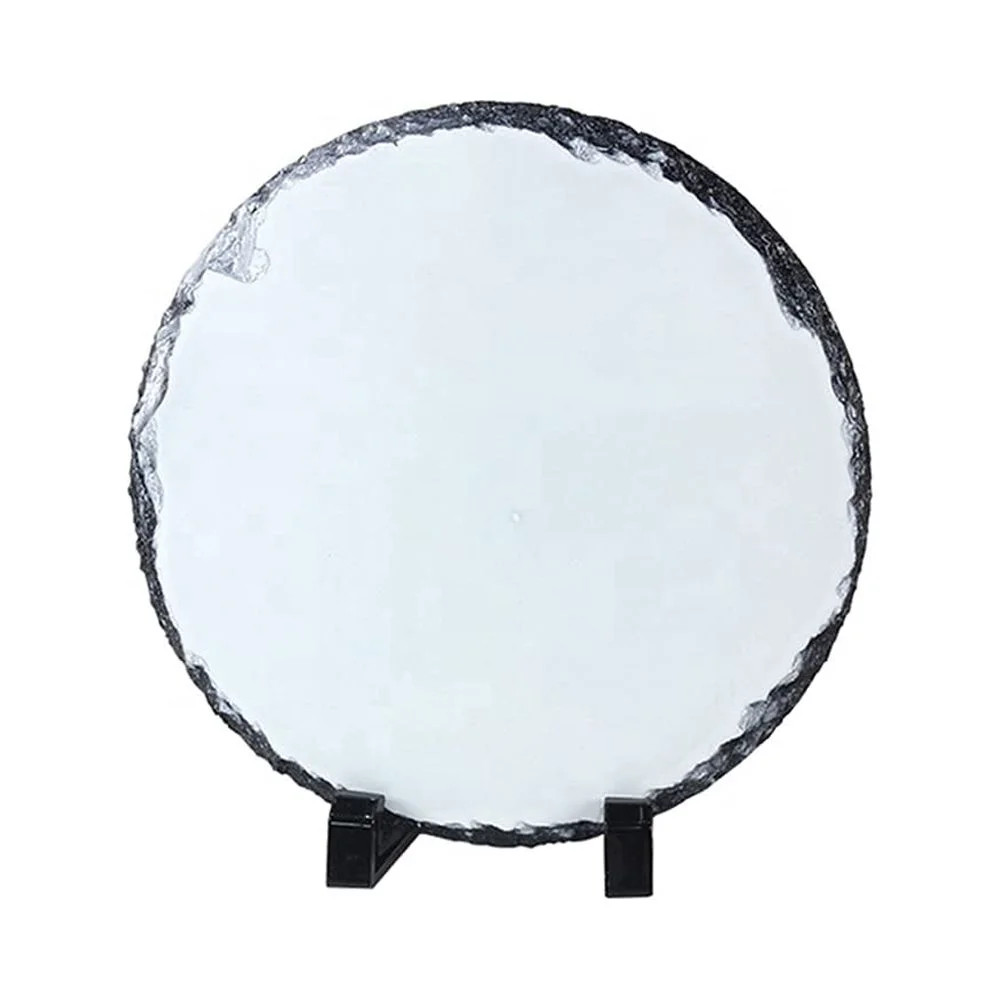 Sublimation Blank – round Rock Slate Photo Plaque Picture Frame, Customized Phot