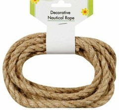 Nautical Rope Decorative In Natural Or White 9.5 Ft / 6.8 Ft / 11.1Ft You Choose
