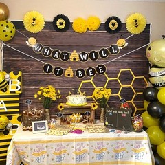 What Will It Bee Banner -Bumble Bee Theme Baby Shower Banner，Bee Gender Revea…
