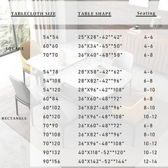 OUDIS Black Table Cloth Rectangle 60×102 Inches 6 Pack Polyester Table Cover for