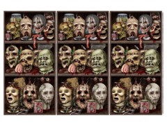 Scary Heads Backdrop (Set of 2) Zombies Halloween Haunted House Wall Photo 30ft