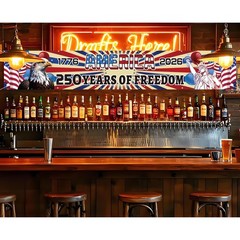 250th American Anniversary Large Banner 120″x20″ – USA 1776-2026 Patriotic La…