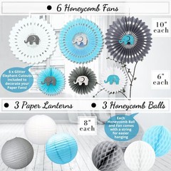 Ultimate 697-Piece Elephant Baby Shower Decorations for Boy – It’s a Boy Theme