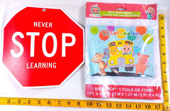 Cocomelon themed party decorations, coloring play pack for kids