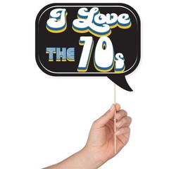 70s Photo Booth Props – 41-pc Disco Photo Booth Kit with 8 x 10-Inch Sign, 60…