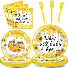 Delightful 96-Pc Bee Party Supplies – Baby Shower & Gender Reveal Essentials