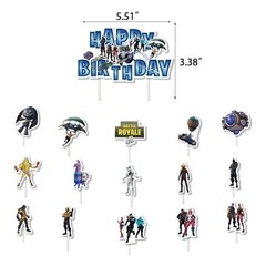 Unisex Gamer Birthday Party Decorations Set – Happy Birthday Banner, 20 Balloons